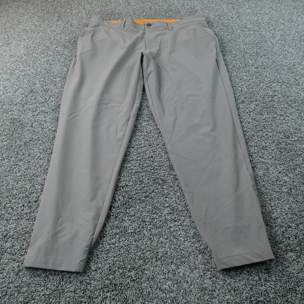 Macade Pants Mens 38X28 Gray Golf Chino Slim Fit Ankle Zip Performance Stretch